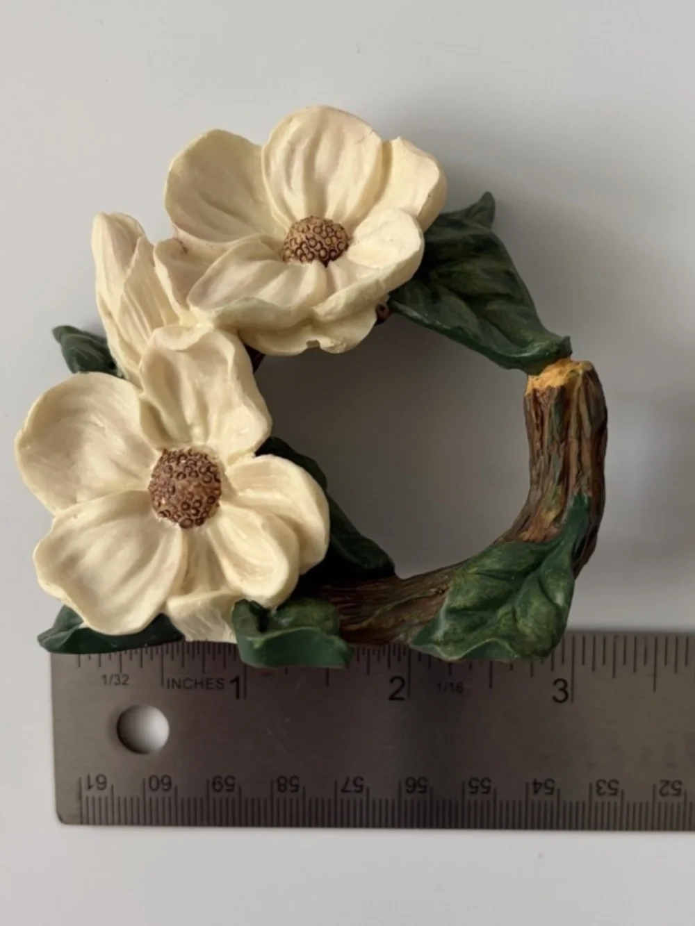 Set of 8 Magnolia Napkin Rings | Farmhouse Table Decor